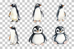 Cute Penguin Cartoon Character Clipart Bundle - CraftNest - Digital Crafting and Art