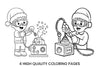 Christmas Elf Scientist Coloring Books