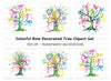 Ribbon Trees Clipart Bundle