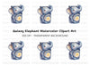 Galaxy Elephant Swirl Clipart Bundle