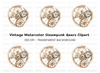 Interlocking Steampunk Gears Clipart Bundle