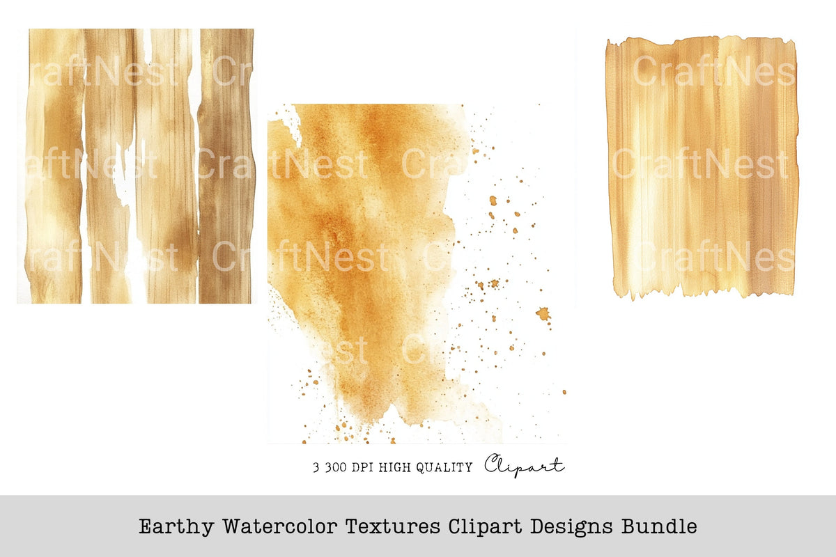 Earthy Textures Designs Clipart Bundle
