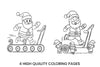 Santa and Elves Treadmill Coloring Books