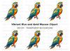 Vibrant Macaw Clipart Bundle