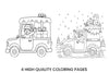 Festive Christmas Vehicles Coloring Books