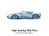 Blue Sports Car Clipart Bundle