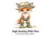 Cute Fox Explorer Clipart Bundle