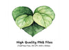 Green Leaf Heart Clipart Bundle