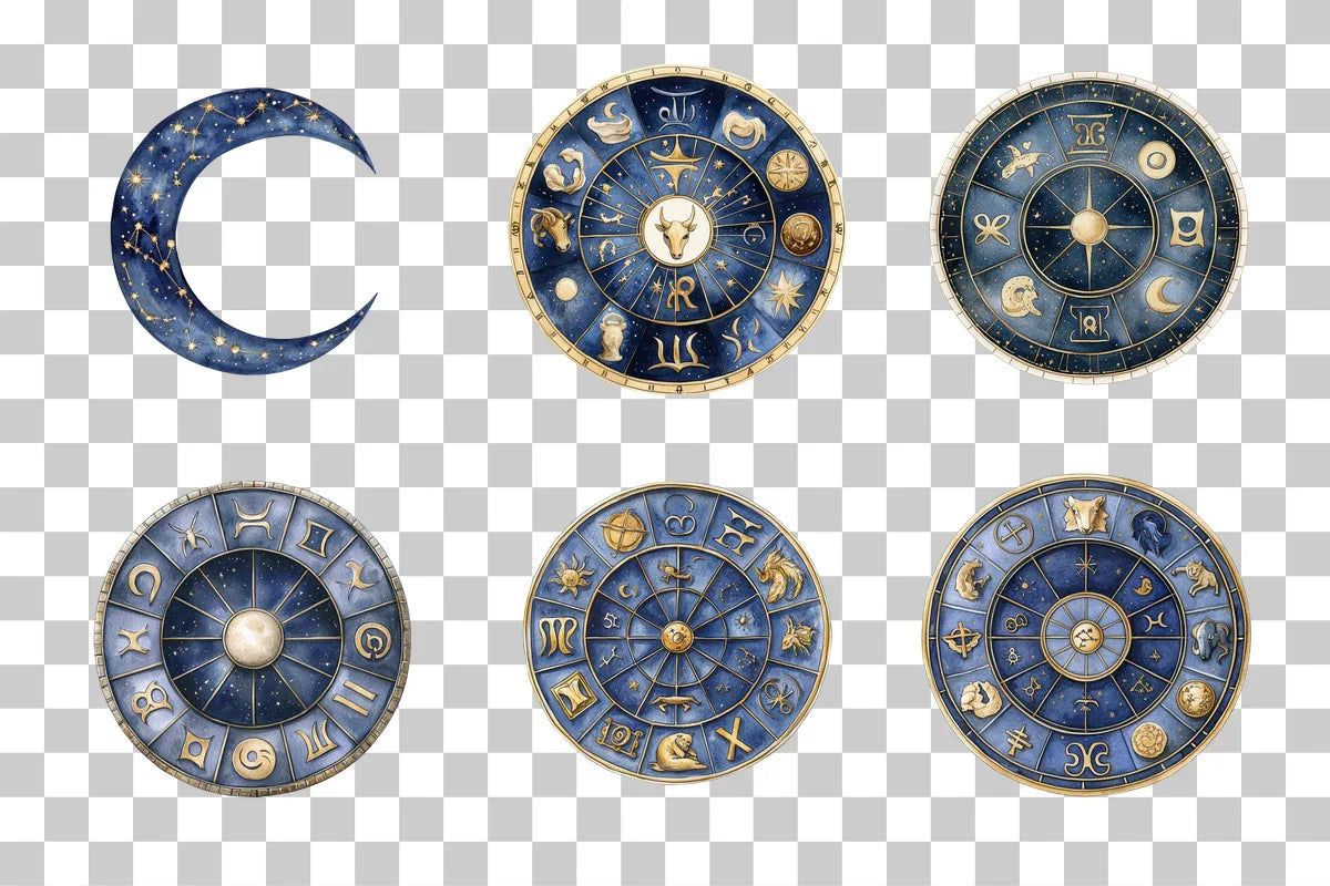 Zodiac Astrology Wheel Clipart Bundle - CraftNest - Digital Crafting and Art