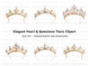 Elegant Princess Tiara Clipart Bundle