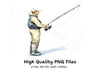 Fly Fishing Man Clipart Bundle