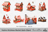Christmas Market Stalls Clipart Bundle