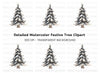 Detailed Pine Tree Clipart Bundle