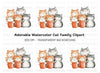 Happy Cats in Mugs Clipart Bundle