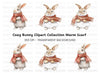 Warm Bunnies in Scarves Clipart Bundle