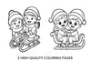 Winter Sledding Fun Coloring Books