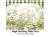Gingham Floral Clipart Bundle