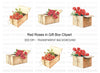 Red Roses Gift Boxes Clipart Bundle