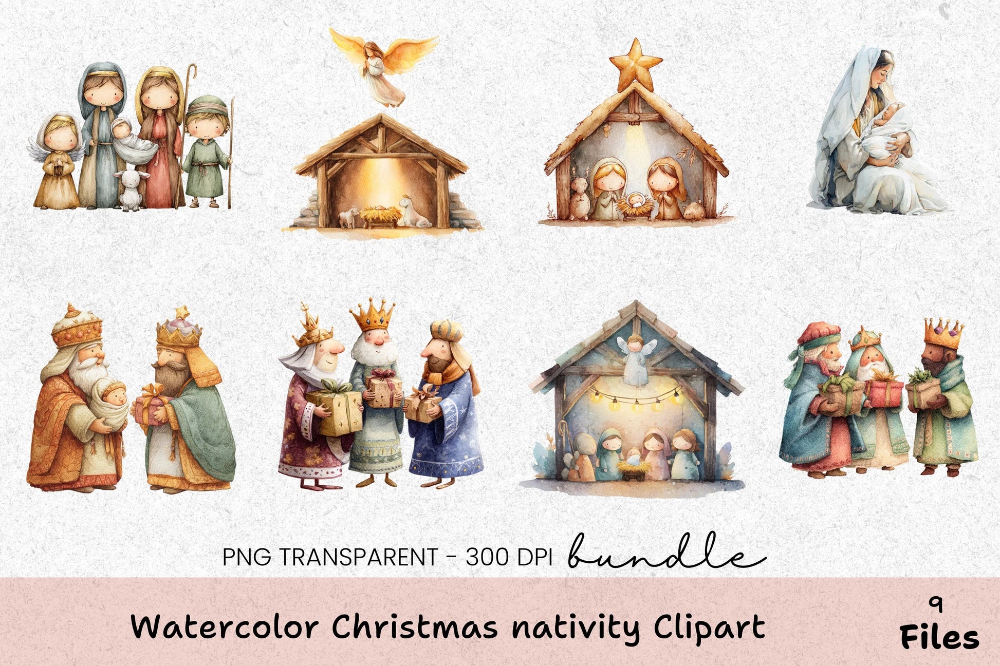 Christmas Nativity Clipart Bundle - CraftNest - Digital Crafting and Art