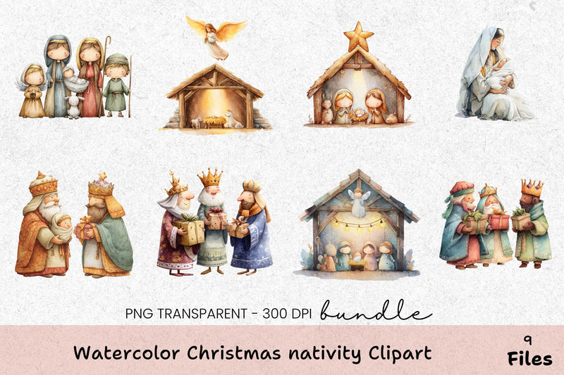 Christmas Nativity Clipart Bundle - CraftNest - Digital Crafting and Art