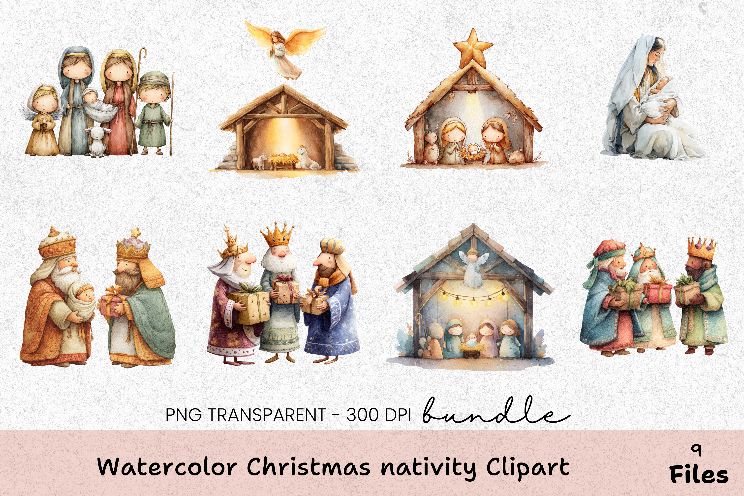 Christmas Nativity Clipart Bundle