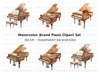 Grand Piano Clipart Bundle