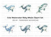 Cute Whale Clipart Bundle