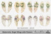 Angel Wings and Flowers Clipart Bundle