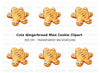 Cute Gingerbread Star Cookie Clipart Bundle