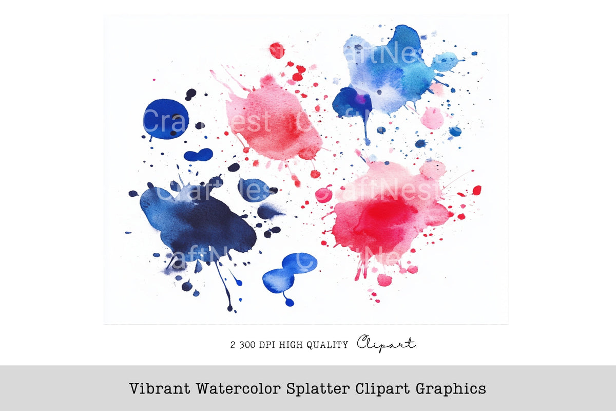 Vibrant Splatter Graphics Clipart Bundle