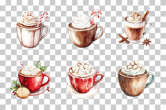 Hot Cocoa Mugs Collection Wrap Bundle - CraftNest - Digital Crafting and Art