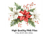 Christmas Floral Clipart Bundle