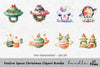 Space Christmas Alien Worlds Clipart Bundle
