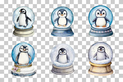 Penguin Snow Globe Clipart Bundle - CraftNest - Digital Crafting and Art