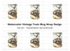 Vintage Train Landscape Clipart Bundle
