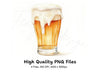 Foamy Beer Glasses Clipart Bundle