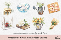 Rustic Home Decor Clipart Bundle - CraftNest - Digital Crafting and Art