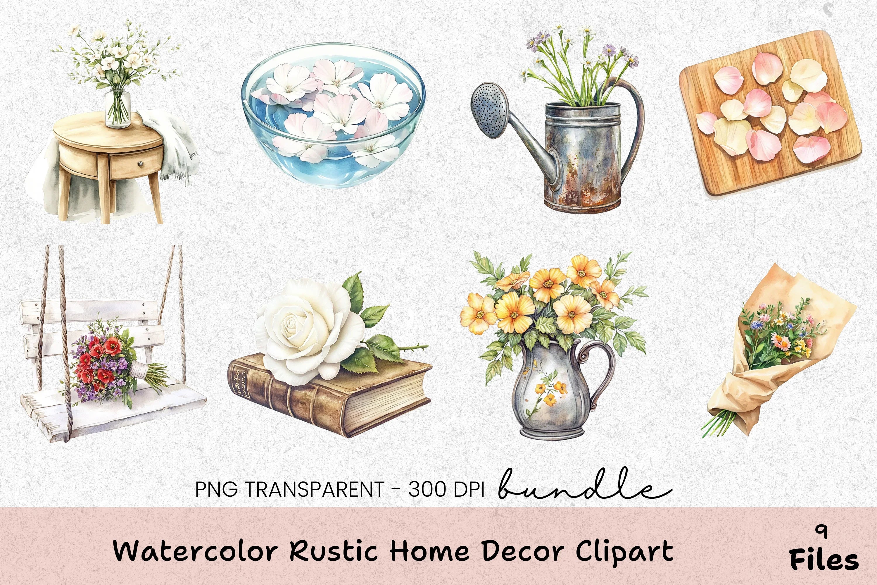 Rustic Home Decor Clipart Bundle - CraftNest - Digital Crafting and Art