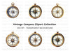 Vintage Compass Clipart Bundle