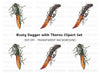 Rusty Knives with Thorns Clipart Bundle