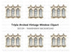 Triple Arch Window Clipart Bundle