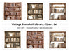 Rustic Bookshelves Clipart Bundle