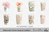 Floral Vases Tumblers Clipart Bundle
