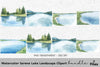 Serene Lake Landscape Clipart Bundle