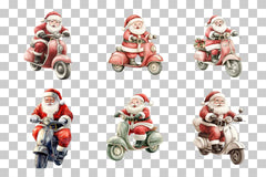 Santa Riding Scooter Clipart Bundle - CraftNest - Digital Crafting and Art