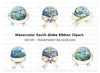 Earth Ribbons Clipart Bundle