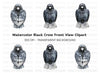 Front Facing Crow Clipart Bundle