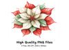 Poinsettia Christmas Flower Clipart Bundle