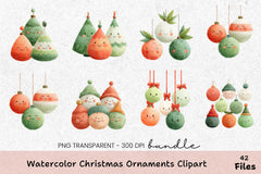 Christmas Ornaments Clipart Bundle - CraftNest - Digital Crafting and Art
