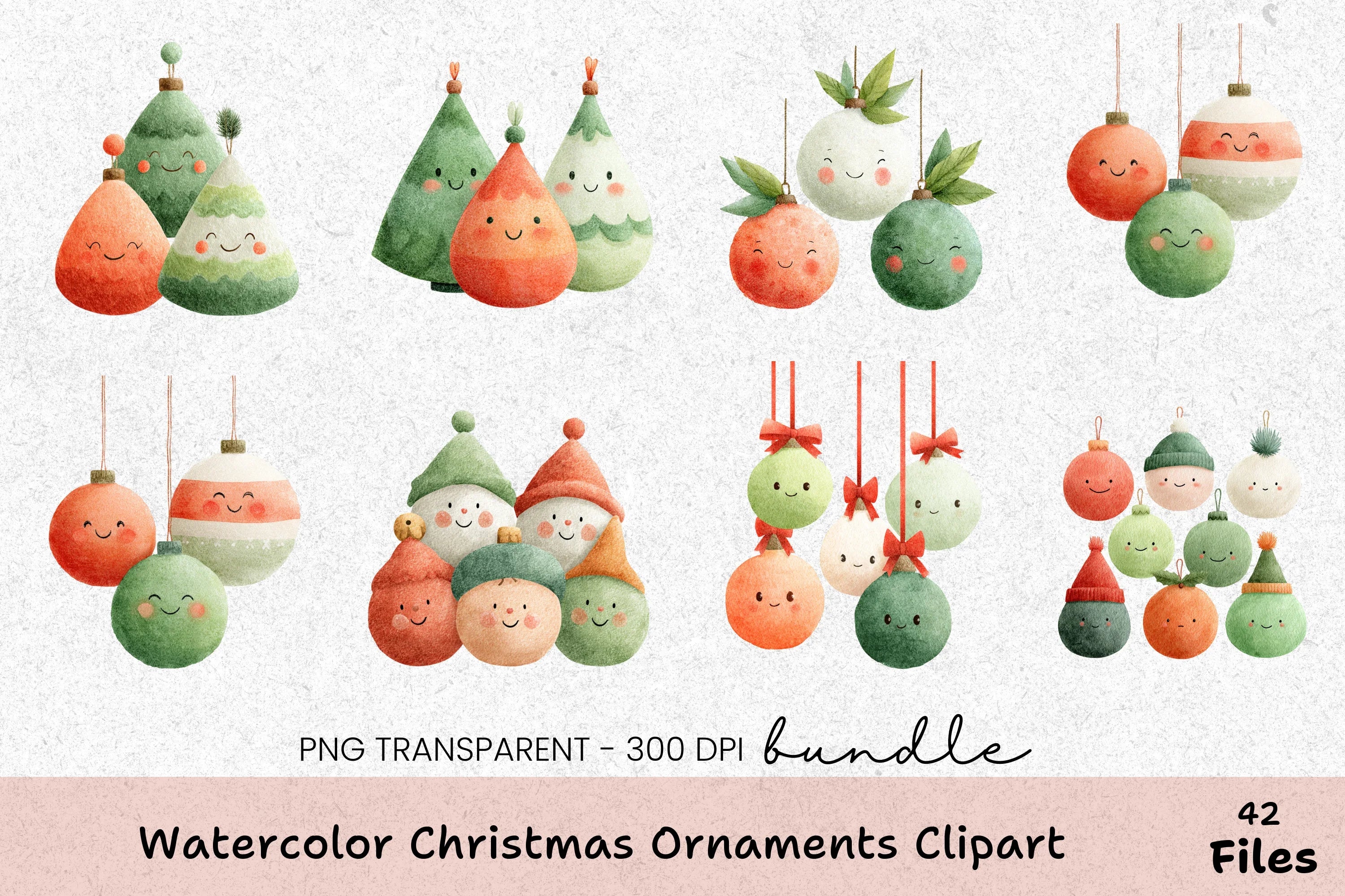 Christmas Ornaments Clipart Bundle - CraftNest - Digital Crafting and Art